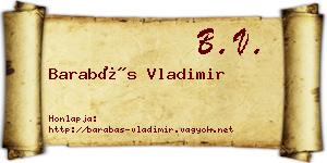 Barabás Vladimir névjegykártya